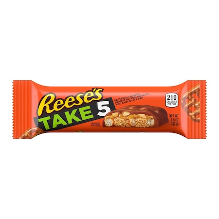 Hersheys Hershey's Reese's Take 5 Pretzels, Caramel, Peanuts, Peanut Butter and Chocolate Candy Bar 1.5 oz 3400038645